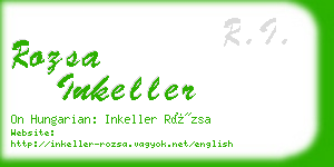 rozsa inkeller business card